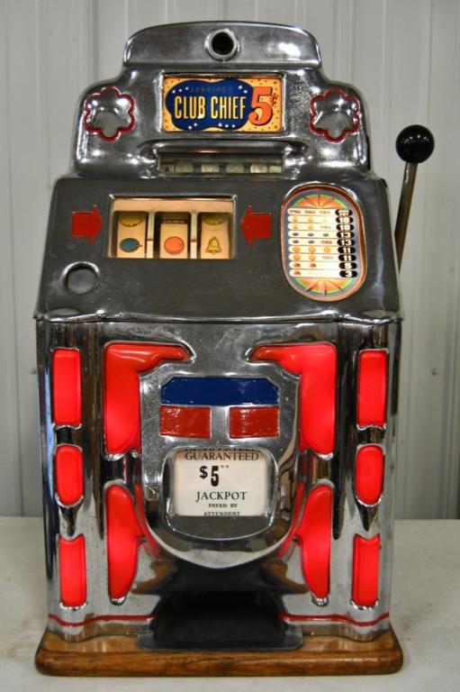 Jennings 5¢ Club Chief Slot Machine (1 of 11)