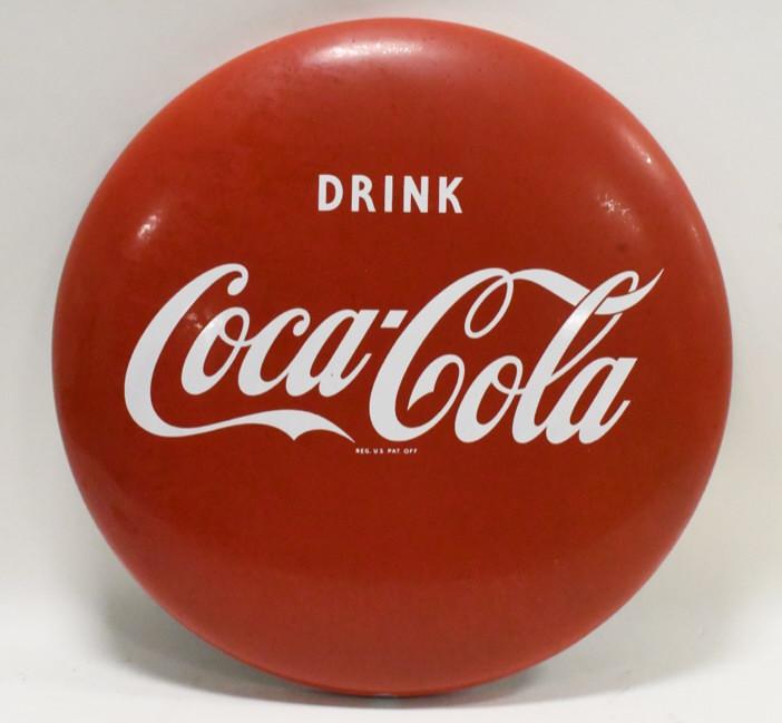 SSP Coca-Cola 24" Button Advertising Sign (1 of 6)