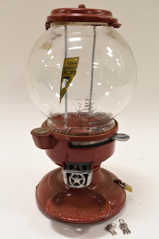 Restored Columbus 1 Cent Gumball Machine (1 of 5)
