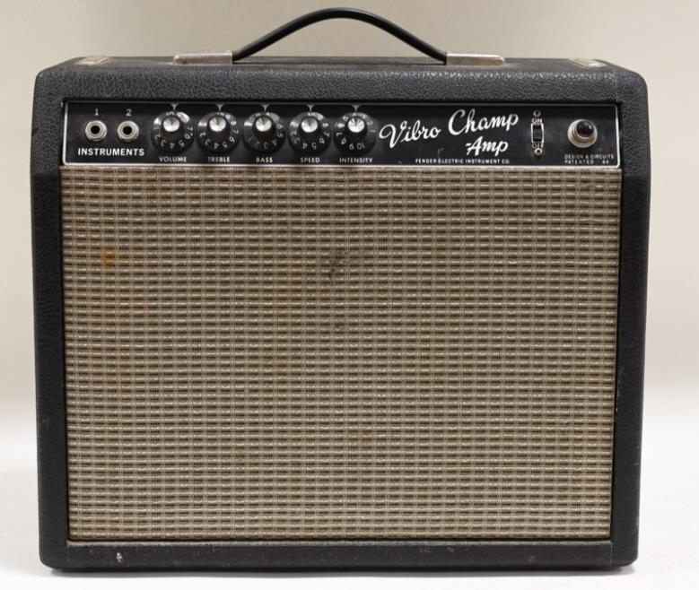 1960's Fender Black Face Vibro Champ Amplifier (1 of 5)