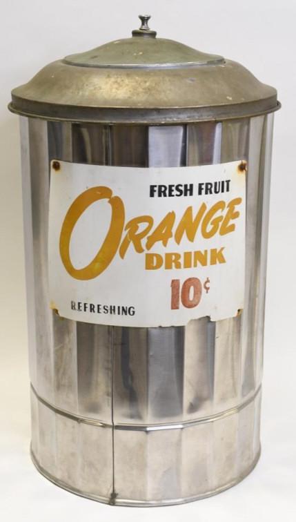 Vintage 10¢ Orange Drink Dispenser Cooler (1 of 7)