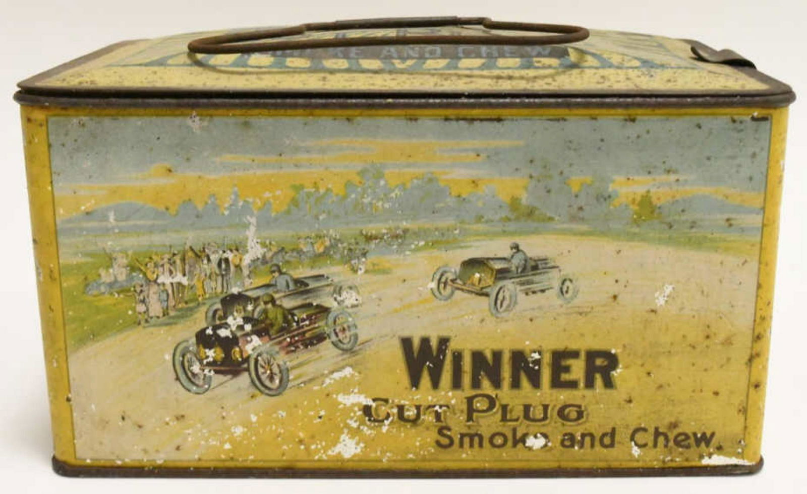 Vintage Tin Litho Winner Cut Plug Tobacco Tin (1 of 8)