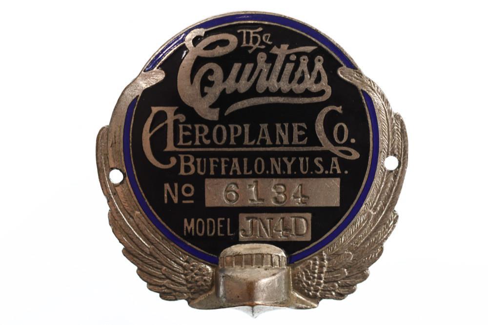 Scarce Original Curtiss Aeroplane Co JN4D ID Badge (1 of 5)