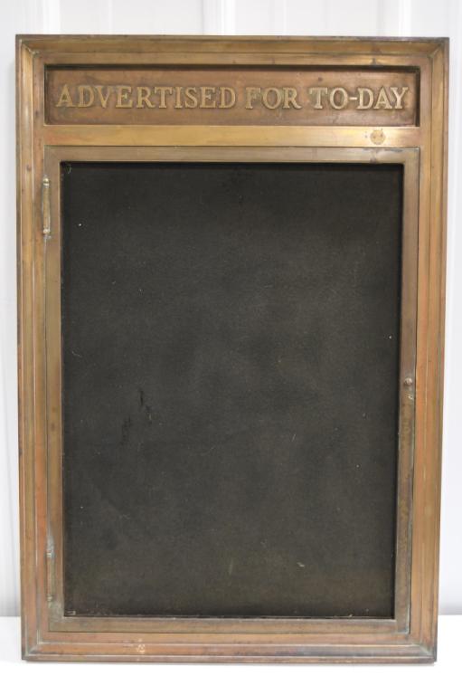 Vintage Brass Advertising Display Board (1 of 4)