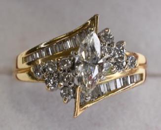 Ladies 14K Yellow Gold 1cttw Diamond Ring (1 of 2)