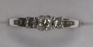 Ladies 14K White Gold Diamond Engagement Ring (1 of 2)