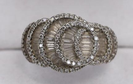 Ladies 14k White Gold Baguette Diamond Ring (1 of 2)