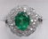 18k White Gold 2.35Ct Emerald & Diamond Ring