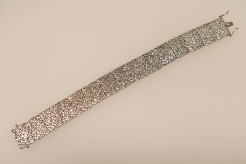 2CT DIAMOND TENNIS BRACELET: SILVERTONE