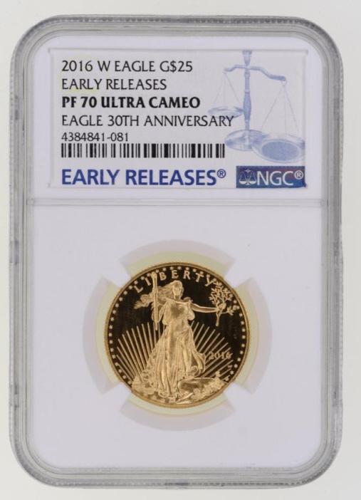 2016 Gold Eagle 1/2 Oz Coin Ngc Pf70 Ultra Cameo