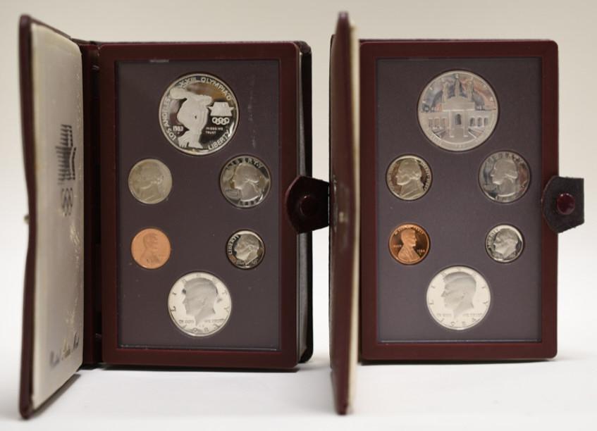 1983 & 84 US Olympic Prestige Proof Sets In Boxes (1 of 3)