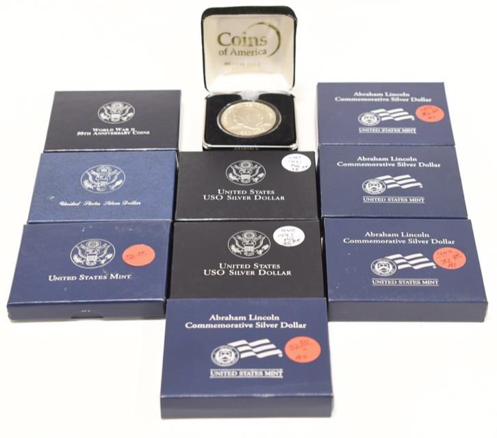 (10) Mixed Commemorative Unc. Silver Dollars (1 of 4)