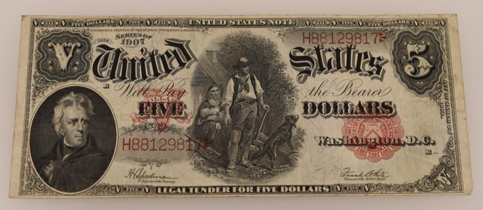 1907 $5 Woodchopper Legal Tender Note (1 of 4)