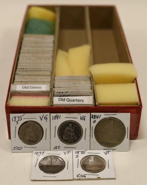 (177) Seated Dimes-Quarters-Half-20 Cent Piece (1 of 4)