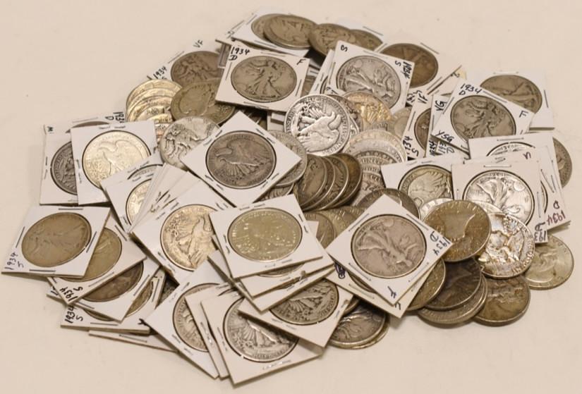 $61 Face Mixed Silver Half Dollars (1 of 4)