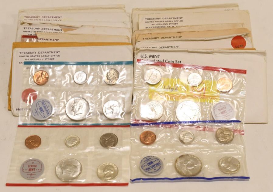 (14) 1963-1964 U.S. Mint Uncirculated Sets (1 of 4)