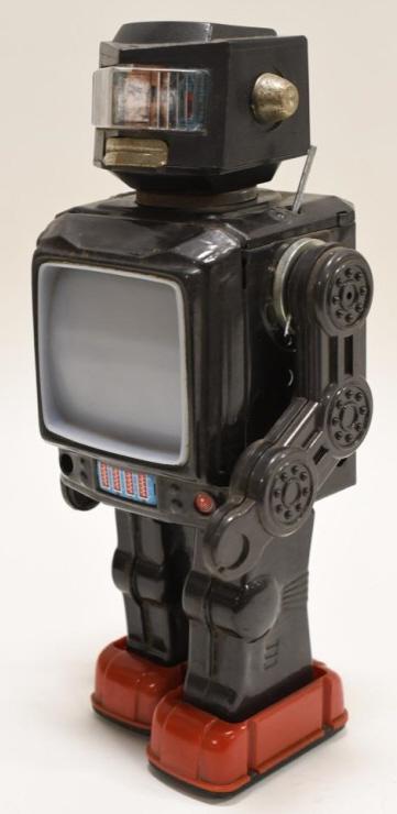 Horikawa Japan Tin Battery Op. TV Space Robot: Nice vintage space astronaut Horikawa Japan Robot. Arms are plastic. Battery compartment is clean. Toy is untested. This is the TV version. Displays nicely with light wear from age.