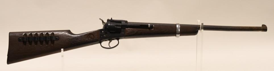 Mattel Colt Six Shootin' Shell Rifle: Nice vintage Mattel Colt Six Shootin' Shell Rifle. Displays nicely with wear fom age and play. Barrel has some corosion. Missing the bullets. Measures approximately 31" long.