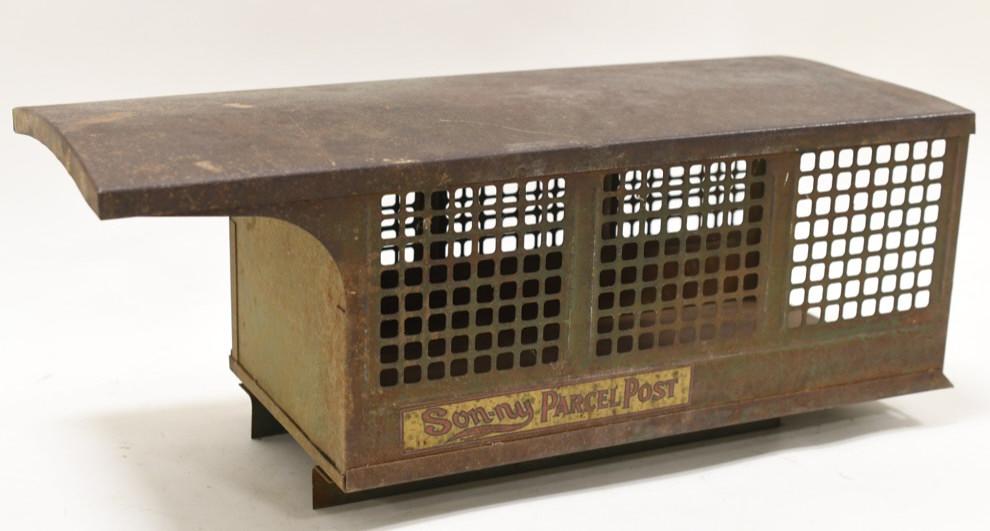 Original Sonny Parcel Post Box for Truck: Nice Sonny Parcel Post box for truck. Nice original condition with appropriate wear for age. Would display nicely on an original Sonny truck. Measures approximately 21" long.