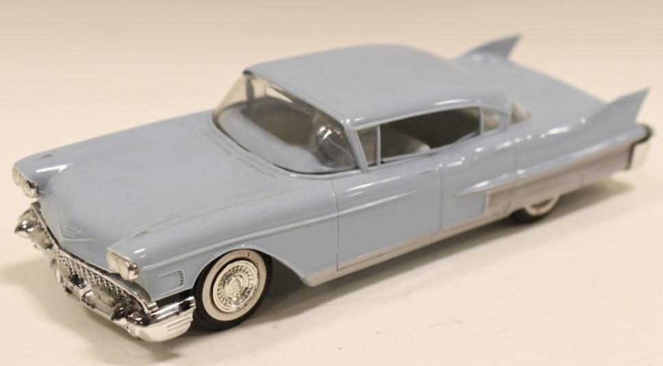 1958 Cadillac Sixty Special Jo-Han Model Promo Car: Nice 1958 Cadillac Sixty Special Jo-Han models Promo Car. Made of plastic with friction power. Displays nicely with wear from age and play. One of the tires is coming off the rim. Measures approximate