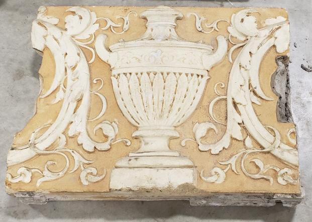 Antique Architectural Terra Cotta Urn Panel (1 of 5)