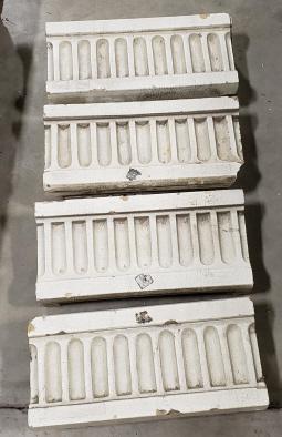 Lot of 4 Antique Terra Cotta Trim Blocks (1 of 4)