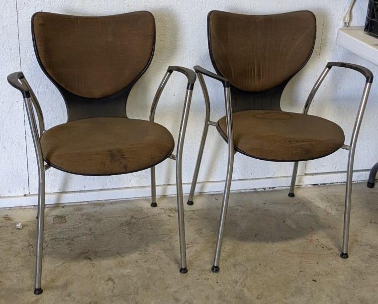 Lot of 2 “Gorka Polyamide” Modern Captians Chairs: design by Jorge Pensi.