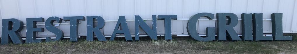 Metal Restaurant and Grill Sign (1 of 5)