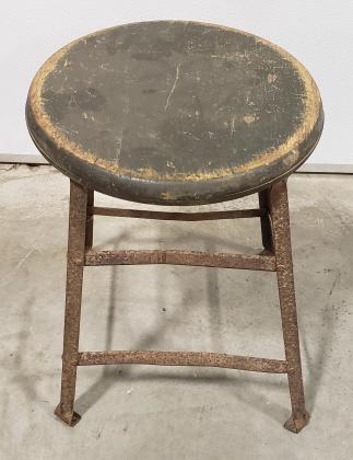 Metal Stool w/ Wooden Top (1 of 4)