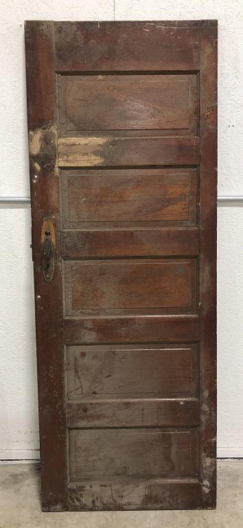 Five Panel Oak Door w/ Vinatge Functioning Door Knob: Five Panel Oak Door w/ Vinatge Functioning Door Knob