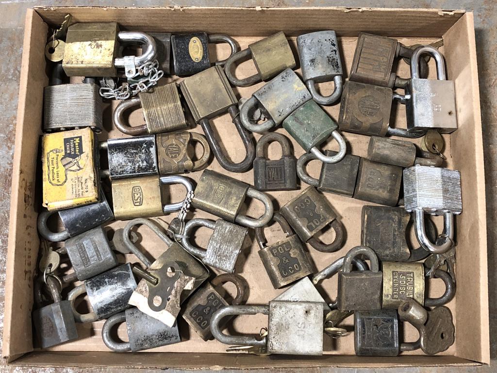 Flat of Vintage Pad Locks (1 of 4)