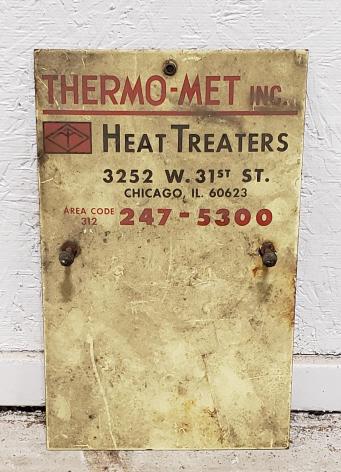 Porcelain Sign, Thermo-met Inc. (1 of 3)