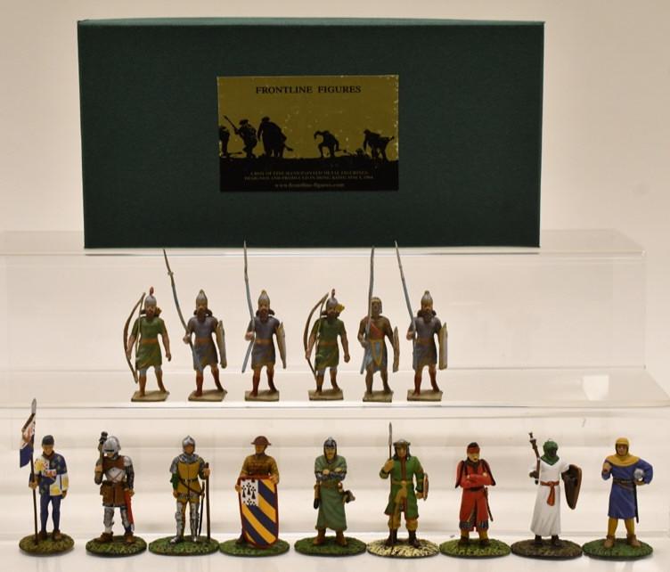 Frontline Firgures Medieval Foot Knight Lot: Frontline Figures Medieval Foot Knights. Lot includes 15 Knights in total. The sets are not complete.