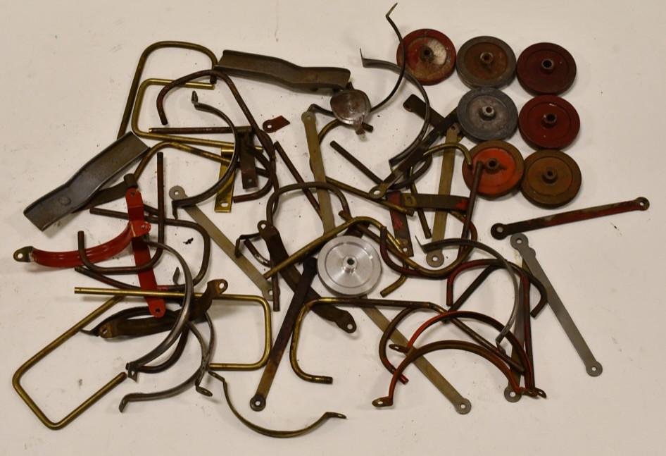 Lot of Buddy l Pumper Fire Truck Parts: Lot of Buddy L pumper fire truck parts. Lot includes some original an some restored parts.