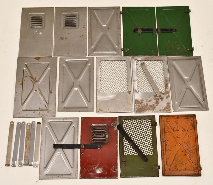 Sturditoy Railway Express Truck Doors: Lot of Sturditoy Railway Express and other Sturditoy truck doors. Some appear to be original, and some appear to be custom made.