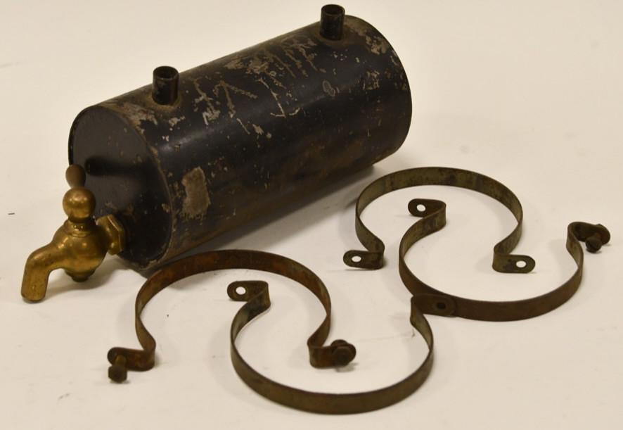 Buddy L Cement Mixer Tank with Spigot: Lot of Buddy L cement mixer parts. Includes tank with spigot and clamps.