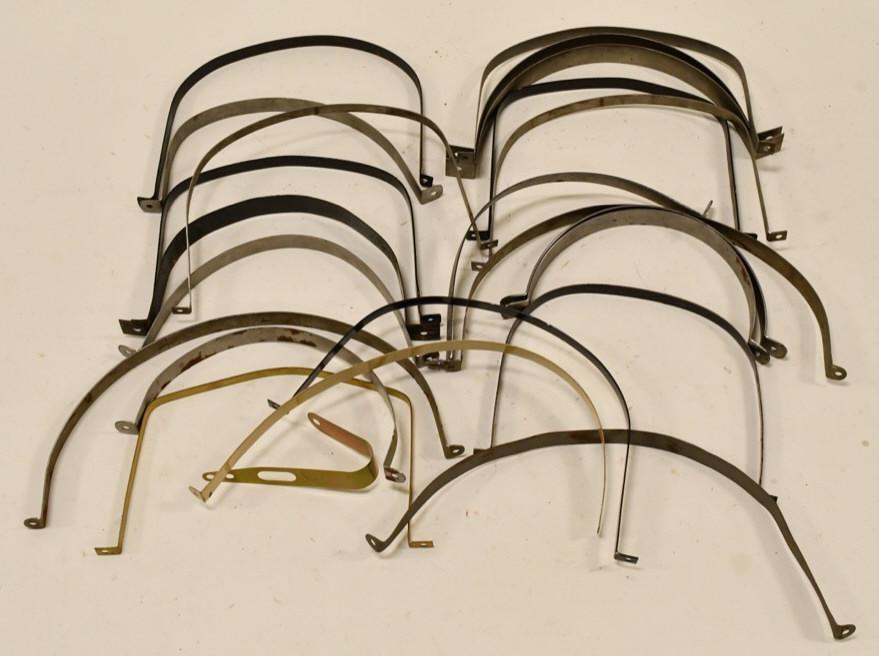 Lot of Reproduction Tanker Truck Tank Tie Downs: Lot of reproduction tanker truck tank tie downs. Good for Buddy L, Sturditoy, and other trucks.