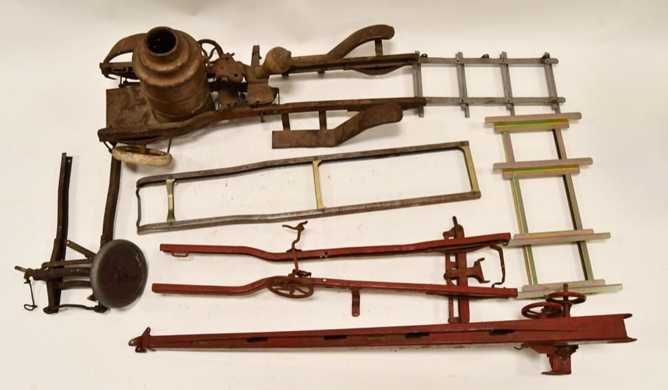 Lot of Vintage Large Truck Frames: Lot of Buddy L, Keystone, Sturditoy, American National truck frames. All have wear from use and age.