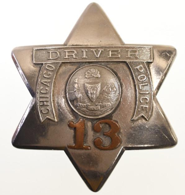Chicago Police Driver Pie Plate Badge No. 13 (1 of 2)