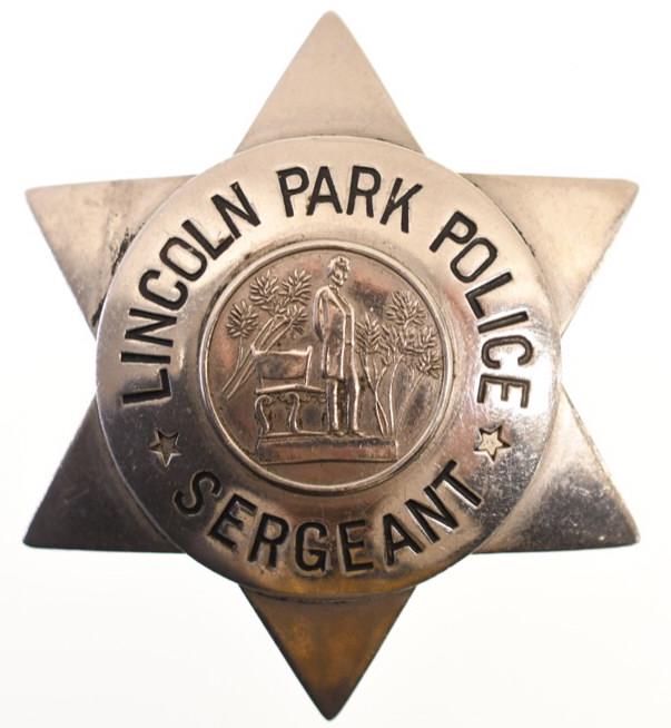 Obsolete Lincoln Park Police Sergeant Badge (1 of 3)