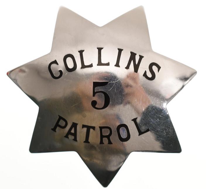 Obsolete Collins Police Patrol Badge No.5 (1 of 4)