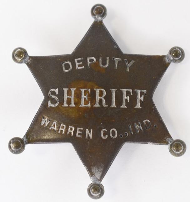 Early Obsolete Warren Co. Deputy Sheriff Badge (1 of 2)