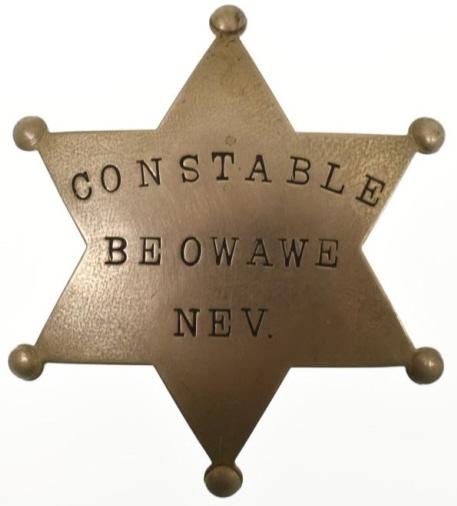 Early Obsolete Beowawe Nevada Constable Badge (1 of 2)
