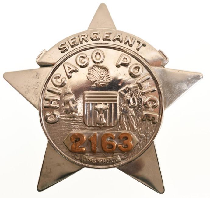 Obsolete Chicago Police Sergeant Badge #2163 (1 of 3)