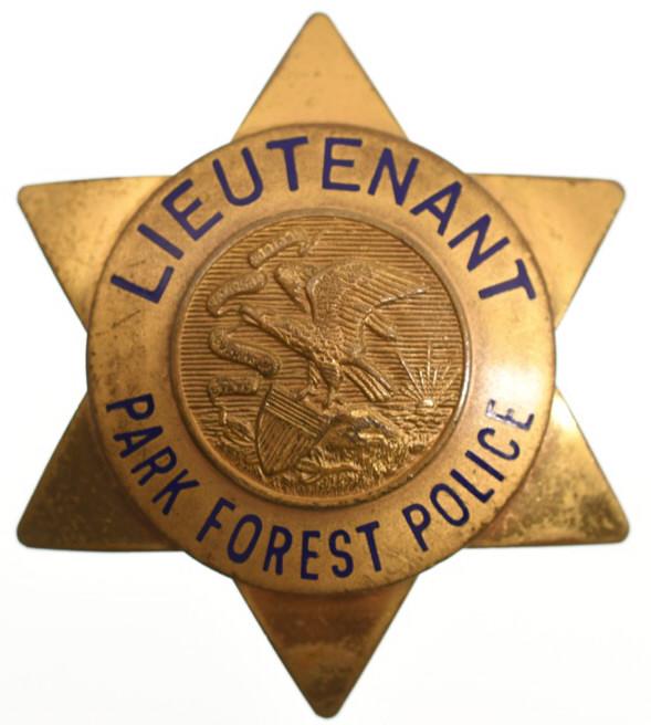 Obsolete Park Forest ILL Police Lieutenant Badge (1 of 3)