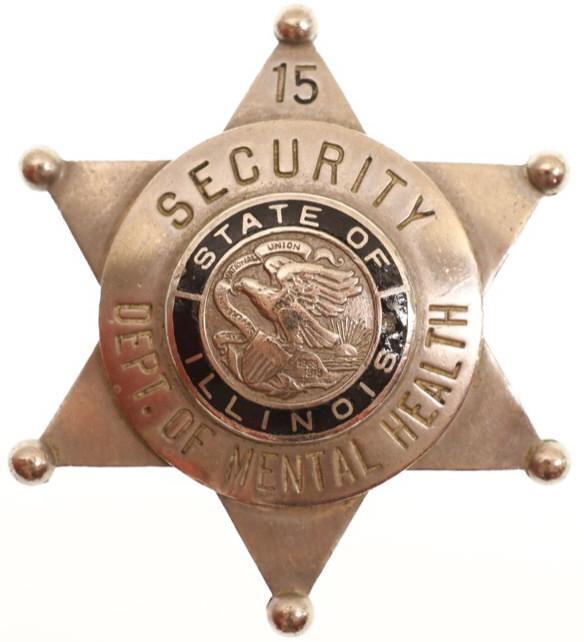 Illinois Dept. Of Mental Health Security Badge (1 of 3)