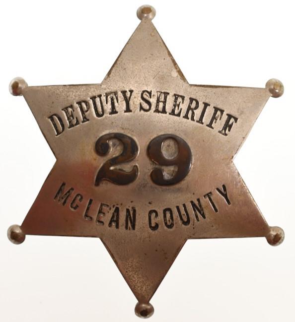 Obsolete McLean Co. ILL Deputy Sheriff Badge (1 of 2)