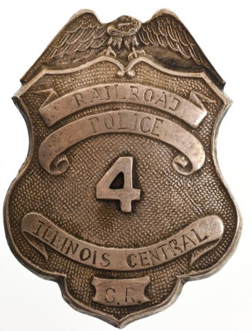 Obsolete Illinois Central Railroad Police Badge (1 of 2)