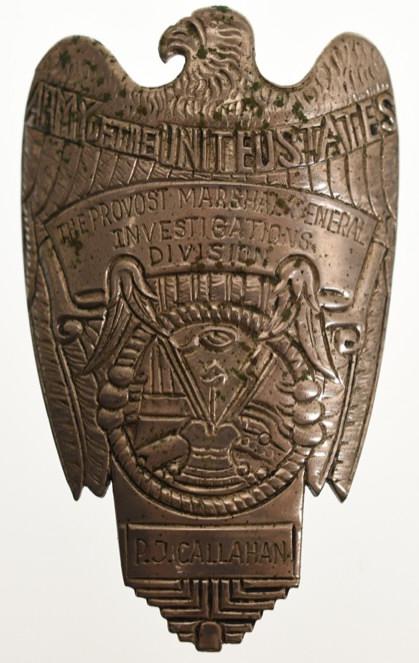 Obsolete Named US Army Investigations Badge (1 of 2)