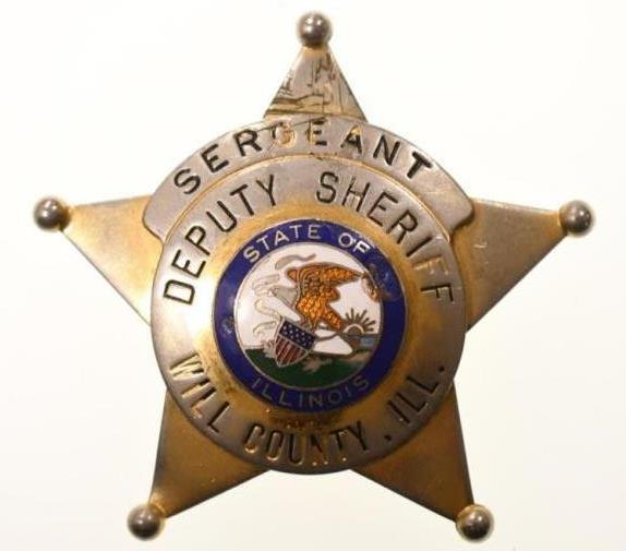 Obsolete Will Co Illinois Deputy Sheriff Sgt Badge (1 of 5)